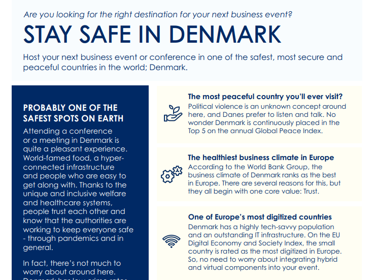 Place your next meeting at one of the most secure and peaceful destinations in the world, Aarhus/Denmark