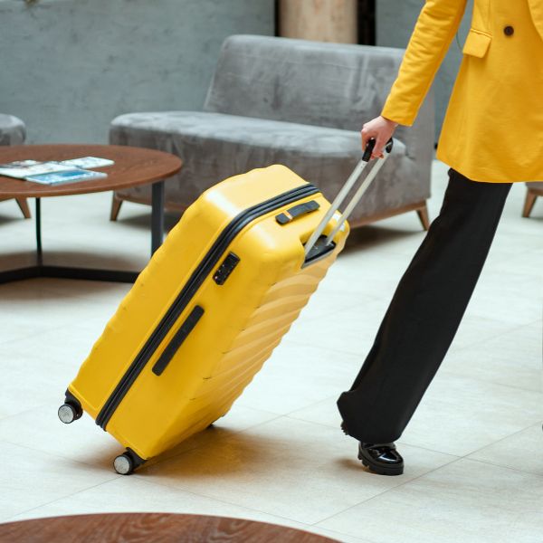 Travel with suitcase