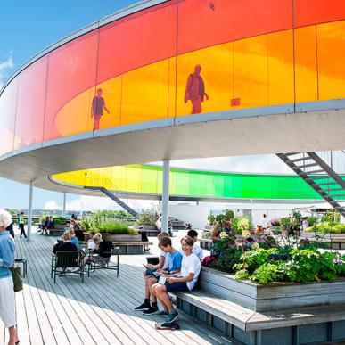 Your rainbow panorama at the top of ARoS Aarhus Art museum