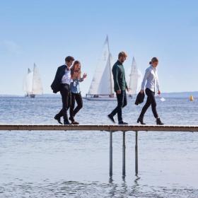 Walk and Talk on a bridge in Aarhus